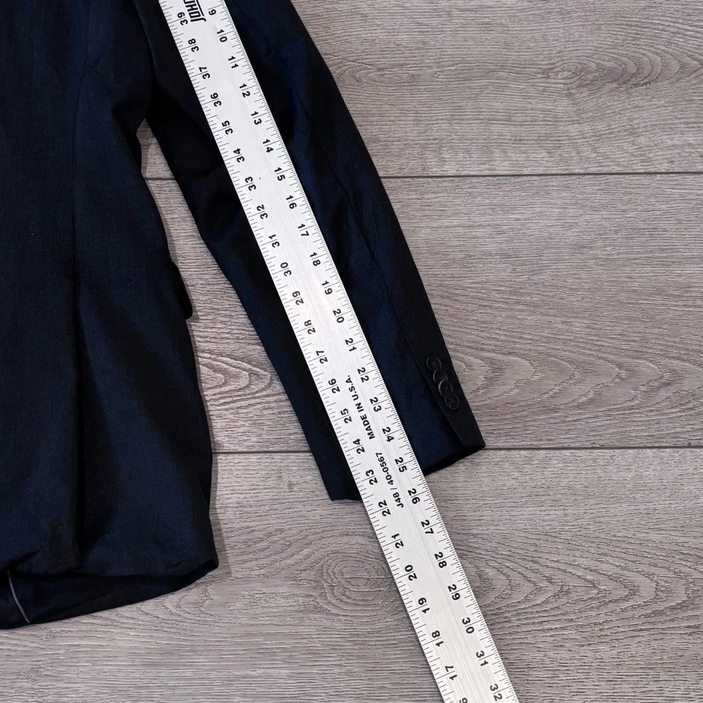 Hugo Boss Blazer Mens 40R Charcoal Grey‎ Reda Super 100 Wool Sport Coat